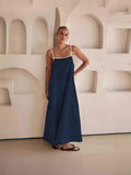 Bump Cotton Leprosy Sling Dress 2025 Spring And Summer