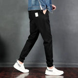 Men's casual pants nine-point pants men's cotton Korean version of loose feet harem pants overalls trousers for