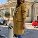 Wool Blends Women Long Coats Trench Notch Collar Double Breasted Vintage Elegant Lady Large 3XL Jackets Winter
