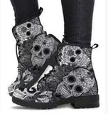 Autumn Round Toe Fashion Ankle Boots Size 43 Printing Boots Non Slip Platform Boots Lace Up Women Shoes Zapatos