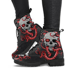 Autumn Round Toe Fashion Ankle Boots Size 43 Printing Boots Non Slip Platform Boots Lace Up Women Shoes Zapatos