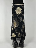 Floral Print Low Waist Maxi