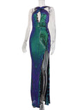 slip maxi luxury party dresses for women 2022 backless elegant bodycon sequin summer dress birthday evening prom
