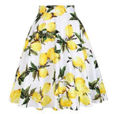 Dot 50s Vintage Woman Tunic Skirt High Waist Pleated Midi Retro Clothing Summer Audrey Hepburn Chic Swing Beach