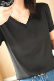 Summer Satin T Shirt Women Slim Tops Short Sleeve Tee Shirts 2023 O Neck Basic Silk T Shirts White Women's T-shirt