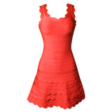 Bandages Dress 2021 Autumn New Sexy Sleeveless Celebrity Party Club Elegant Mini