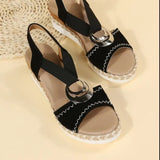 New Sandals Women In The Summer Of 2025 Thick Bottom Slope And Fish Mouth Roman