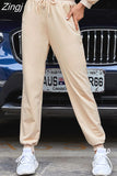 Women Casual Sport Pants Spring Autumn Solid Loose Lace-up Long Trousers Sweatpants Female Running Pantalones