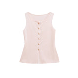 Explosion Women's Fashion Vest Gold Buckle