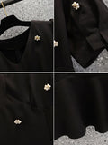 Mini Dress For Women French Vintage Mermaid Dresses V-neck Puff Sleeve Empire Zipper Evening Party Dress Women 4XL