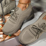 Shoes 2022 Fashion Breathable Lace Up Platform Women vulcanize Shoes Summer Flat Mesh Sports Shoes Woman Running