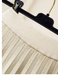 Winter Gradient Knitted Skirt For Women Korean Casual High Waist A-line Pleated Skirts Office Ladies Warm Thicken