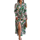 2025 Vintage Flower Clip T-Shirt Dresses Women's