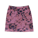 Pastel Goth High Waist Tie Dye Mesh Mini Skirts 2000s Aesthetics Ruffles A-line Skirts Y2K Vintage Outfits Double