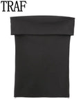 White Corset Top Women Off Shoulder Tube Top Female Zipper Backless Sexy Tops Woman Bustier Sleeveless Streetwear Y2k