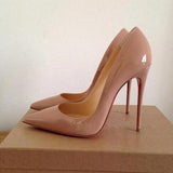 Women Pumps Heels Shoes Nude Pointed Toe Sexy High Heel Shoes Stiletto Ladies 12 cm 10 cm 8 cm plus size QP051