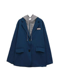 Autumn Winter Women's Coat Patchwork Japaneses Korea Design Elegant Casual Outerwear Y2k Harajuku Oversize Female