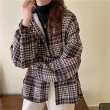Thick Velvet Plaid Shirts Women Winter Warm Blouses and Tops New Casual Woolen Shirt Jackets Female Clothes Coat
