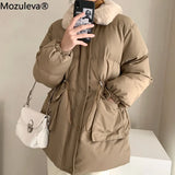 2022 Winter Women Thicken Cotton Jackets Korean Fur Collar Puffer Parkas Female High-Quality Warm Loose Wild