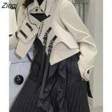 Fashion Women's Jackets New Lapel Loose Asymmetrical Double-layer Long Sleeve Short PU-leather Coat Tide Autumn 2023
