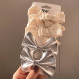 Pcs/set Cotton Linen Plaid Bowknot Hair Clips For Cute Girls Floral Handmade Hairpins Barrettes Headwear Kids Hair
