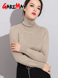 Cashmere Turtleneck Knitted Women Sweaters And Pullovers Women's Pullover Sweater Turtleneck Long