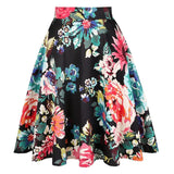 Summer Midi Skirt Runway Vintage Rockabilly Sundress Red Womens Sexy Pinup 50S Cotton Polka Dot Pattern Skater