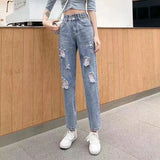 Zingj Jeans Female Autumn 2024 New Korean Version Loose High Waist Show Thin Straight Tube Harun Radish Dad Pants-Outfit