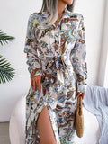 2025 Vintage Flower Clip T-Shirt Dresses Women's