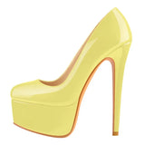 Onlymaker Women's Platform 16CM Thin Heels Pumps Fashion Leopard Round Toe Shoes Sexy Party wedding Stiletto Plus Size