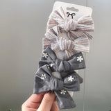 Pcs/set Cotton Linen Plaid Bowknot Hair Clips For Cute Girls Floral Handmade Hairpins Barrettes Headwear Kids Hair
