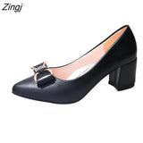 Women's Office Shoes,Soft Rubber Sole,High Heels,Mixed Colors,Pointed Toe,Slip On,Female Fashion