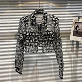 2022 Summer New Arrivals Long Sleeve Turn Down Collar Letters Transparent Sunscreen Thin Coat Women
