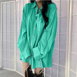 Casual Black Blouse Women Long Sleeve Oversized Korean Style White Sihrts Female Basic Harajuku Streetwear