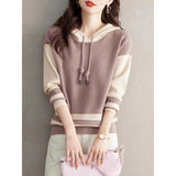 Women's Autumn/Winter 2025 New Ocean-Loose Casual Closed Knitted Small Long Sleeve