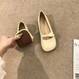 Head Evening Wind Literary Soft-Soled Single Shoes Women 2025 New Fairy Vintage Bow Bean Bean Shoes Women's Single