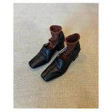 With A Foot Deep Mouth Small Leather Shoes Women 2025 New Retro Wind Side Simple Coarse Soft Leather Single