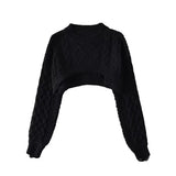 Sweater For Women Vintage Loose Casual Long Sleeve Knit Sweater Y2k Hollow Out Streetwear