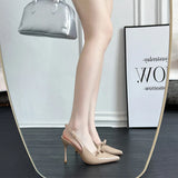Sandals Women 2025 New Patent Leather And Professional Work High Heels With Back Empty Single