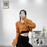 Sweater For Women Vintage Loose Casual Long Sleeve Knit Sweater Y2k Hollow Out Streetwear