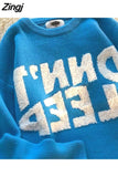 retro autumn and winter round neck sweater women's 2023 new street trend lazy style sweater casual loose wild
