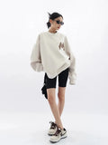 Women Letter Printing Sweatshirts Oversize Long Sleeve O Neck Loose Pullovers Female Tops Autumn