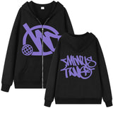 Zipper Hoodie Minus Two Pattern Printing Solid Color Oversized Clothing 2023 New Punk Harajuku Leisure Best Selling