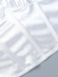 Tie Front Satin Corset Top- Outfit