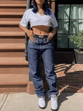 Light Wash Denim Boyfriend Jeans- Outfit