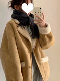Winter Warm New In Coats Women's Stylish Jackets Fur Integrated Motorcycle Jackets Thickened Lamb Wool Quilted Short
