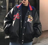 Bomber Embroidered Tiger Varsity JacketOutfit