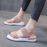 Women Shoes 2022 Summer Platform Elastic Band Casual Sandals Woman Open Toe Beach Sandals Socofy Sports Sandals Sandalias