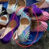 nude 12cm extreme high heels women shoes with bow rivets black red pointed toe shallow women pumps plus size MD002