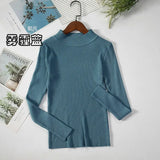 New-coming Autumn Winter Tops Basic Turtleneck Pullovers Sweaters Primer Long Sleeve Short Korean Slim-fit tight